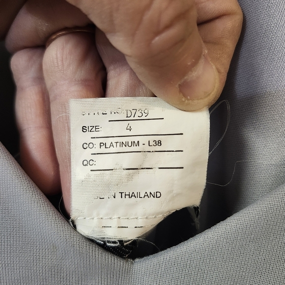 Alfred Sung Platinum Maxi Dress Sz 4 - Picture 5 of 5